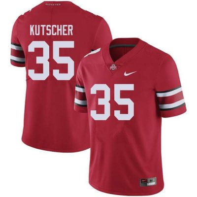 NCAA Ohio State Buckeyes Men's #35 Austin Kutscher Red Nike Football College Jersey EJT3545VW